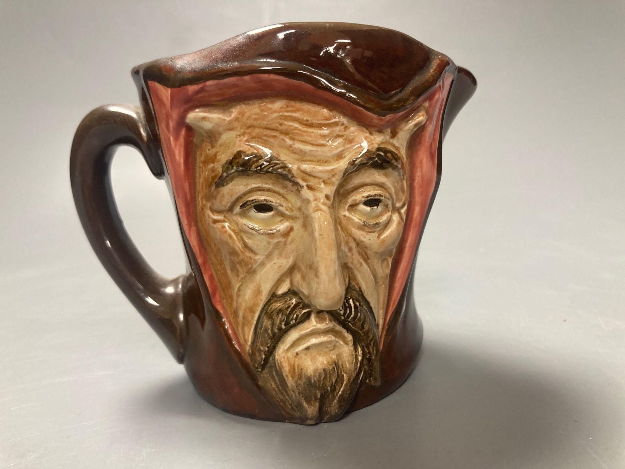 A Royal Doulton Mephistopheles medium character jug, marked on bottom When the devil was sick, the devil a saint would be, when the de